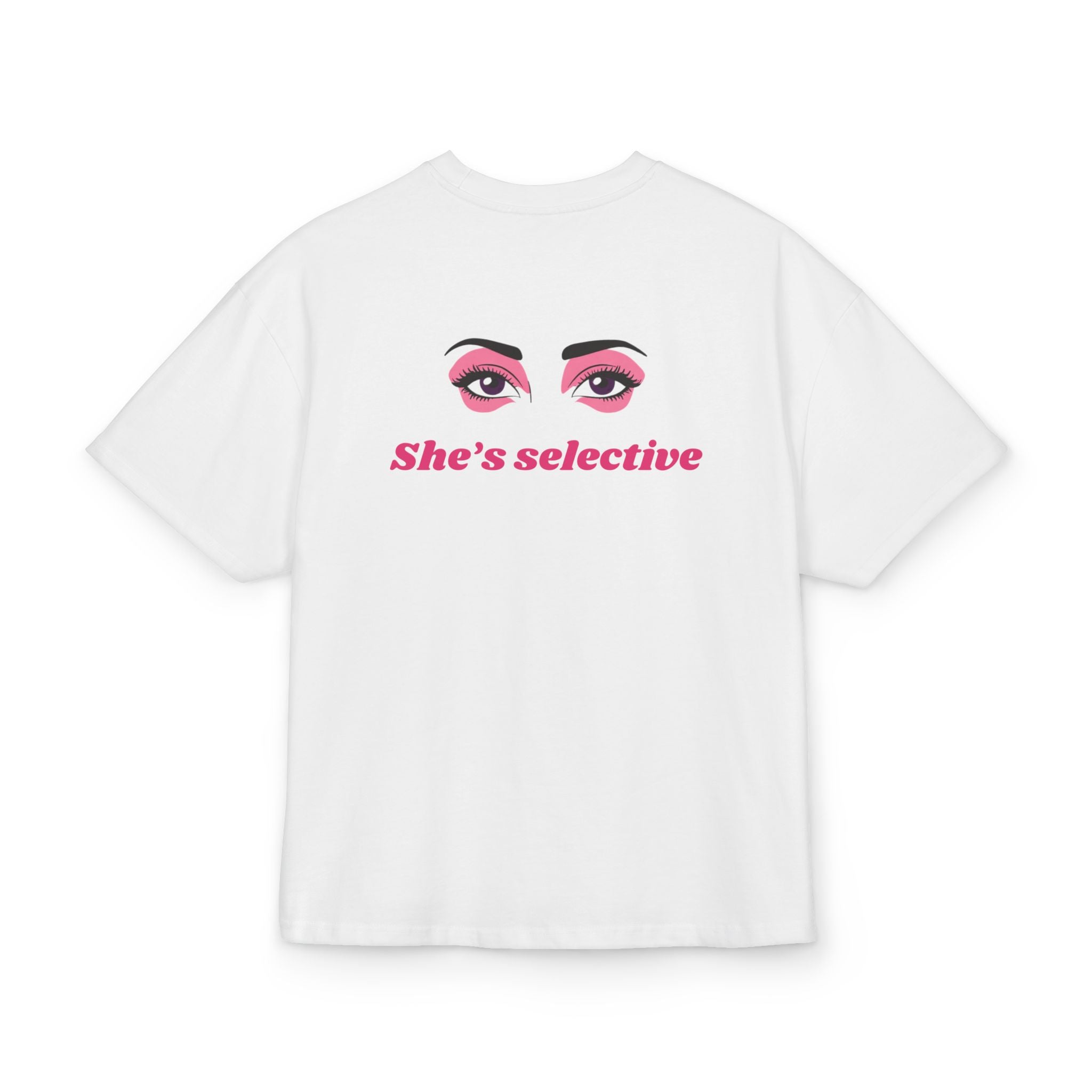 SHE'S NOT SWEET, SHE'S SELECTIVE OVERSIZED T-SHIRT