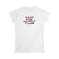 I'M SLAVIC, BLONDE AND NOT EASY TO HANDLE SEMI-FITTED T-SHIRT