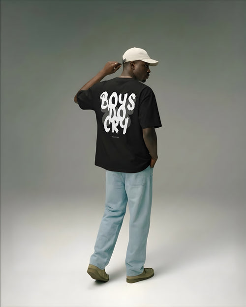 BOYS DO CRY OVERSIZED T-SHIRT BLACK