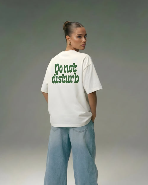 DO NOT DISTURB OVERSIZED T-SHIRT WHITE