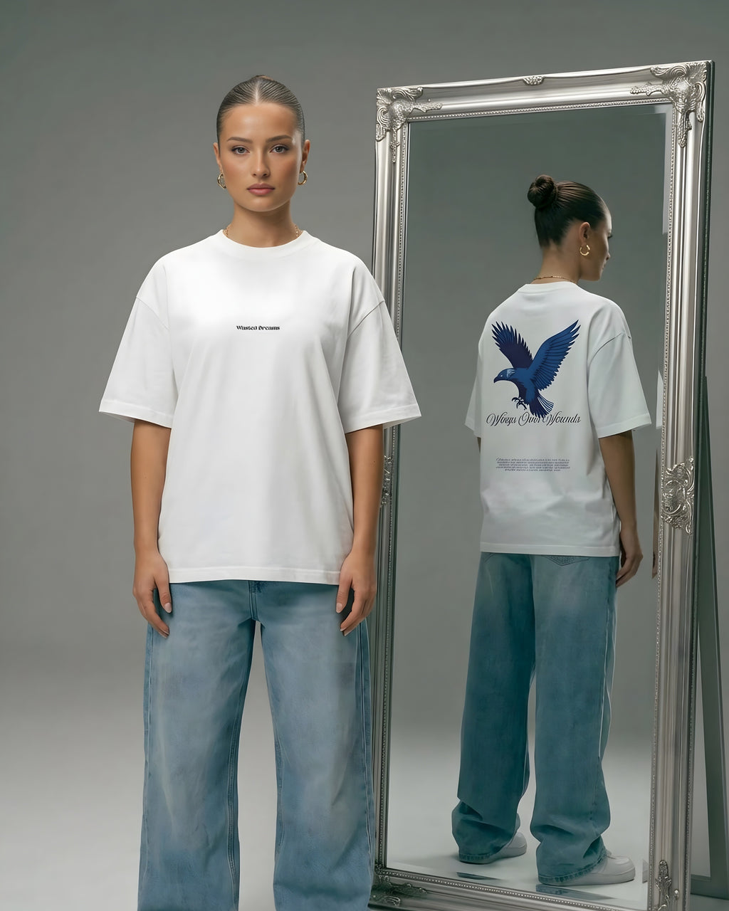 WINGS OVER WOUNDS OVERSIZED T-SHIRT